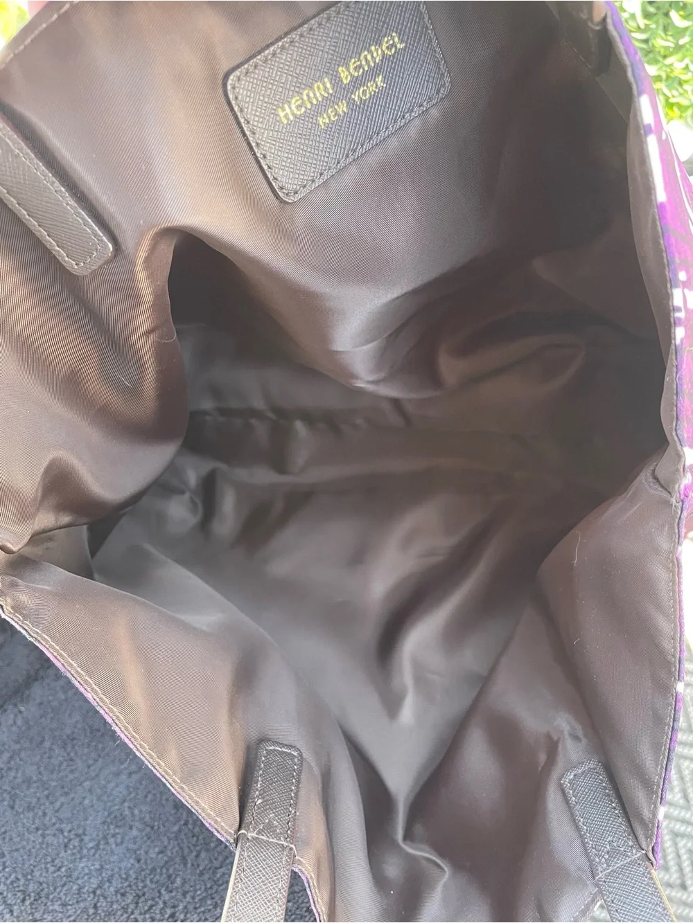 Henri Bendel reversible shopper tote